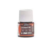Pebeo - Cerámica - Color opaco para terracota, cerámica y loza - Botella 45 ml, Rojo Marrón