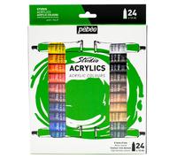 Pébéo – Set de colores acrílicos Studio Acrylics calidad profesional 24 tubos 12 ml