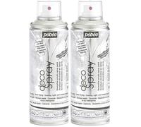 PEBEO Deco Spray, Glitter Silver, 200 ml (Paquete de 2)
