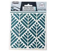 Pébeo - Esténcil de Follaje 7A para Telas - Se adhiere a la mayoría de las tejidos - Aplicación sin rebabas - Ideal para superficies curvadas - Esténcil Textil Tamaño de 15 X 15 CM