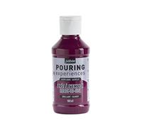 Pebeo Pouring Experience-118ml Experiencias de vertido, Pintura acrílica premezclada Lista para Usar, Ideal para Arte Fluido, Magenta Profundo, 118 ml, 118