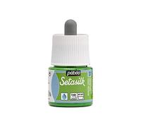 PEBEO - Frasco Setasilk verde 45 ml - Pintura sobre seda - Frasco tapón Pipeta de 45 ml - Color verde pririe
