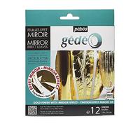 Pébéo Juego de 12 unidades GÉDÉO – Efecto espejo, metal dorado, 0.02 x 15.50 x 18.50 cm