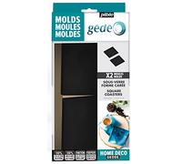 Pebeo Gedeo - Posavasos de silicona (cuadrado, 3 x 9 x 13 cm), color blanco