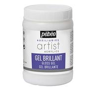 Pebeo - Gel Brillante para Pintura acrílica (250 ml, Transparente