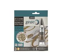 PEBEO Kit de mezcla de alivio dorado de 20 ml + 3 hojas de efecto espejo, madera metal, 3 foils, 20