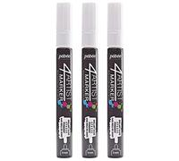 PÉBÉO Lote de 3 rotuladores de pintura 4ARTIST punta ojiva 4 mm, color blanco