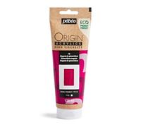 Pebeo - Origin Acrylics 120 ml - Pintura Acrílica Ecodiseñada - Alta Viscosidad - Acabado Mate - Ligante 100% Reciclado - 96% Materias Primas Europeas - Magenta Quinacridona