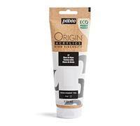 Pebeo - Origin Acrylics 120 ml - Pintura Acrílica Ecodiseñada - Alta Viscosidad - Acabado Mate - Ligante 100% Reciclado - 96% Materias Primas Europeas - Blanco Titanio