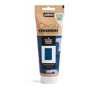Pebeo - Origin Acrylics 120 ml - Pintura Acrílica Ecodiseñada - Alta Viscosidad - Acabado Mate - Ligante 100% Reciclado - 96% Materias Primas Europeas - Azul Cerúleo