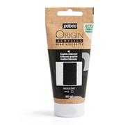 Pebeo - Origin Acrylics 60 ml - Pintura acrílica ecodiseñada - Alta viscosidad - Acabado iridiscente - Ligante 100% reciclado - Materias primas 96% europeas - Grafito Iridiscente