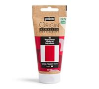 Pebeo - Origin Acrylics 60 ml - Pintura Acrílica Ecodiseñada - Alta Viscosidad - Acabado Mate - Ligante 100% Reciclado - 96% Materias Primas Europeas - Rojo Primario