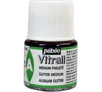 Pebeo Pintura con Brillantina Pintar vidrieras de Color, 45 ml, Transparente