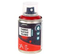 Pébéo - Pintura en spray para textiles 7A Spray - Tejidos naturales y sintéticos - Base de agua - Sin disolventes - Resistente al Lavado a Máquina - Pintura sobre Tejido Pébéo Color Rojo