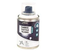Pébéo - Pintura en spray para textiles 7A Spray - Tejidos naturales y sintéticos - Base de agua - Sin disolventes - Resistente al Lavado a Máquina - Pintura sobre Tejido Pébéo Color Blanco