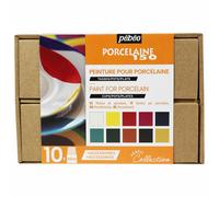 Pebeo Porcelaine 150 Cerámica Pintura Reciclado Caja de Almacenaje Set 10 X 45ml
