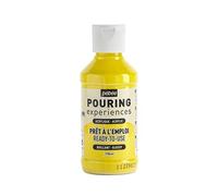 Pebeo Pouring Experience-118ml Experiencias de vertido, Pintura acrílica premezclada Lista para Usar, Ideal para Arte Fluido, Amarillo, 118 ml, 118
