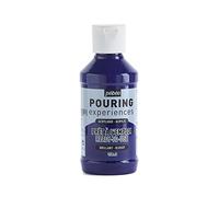 Pebeo Pouring Experience-118ml Experiencias de vertido, Pintura acrílica premezclada Lista para Usar, Ideal para Arte Fluido, Azul Cian, 118 ml, 118