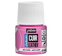 Pebeo - Setacolor Cuero - Pintura acrílica para cuero y polipiel - Personalización de bolsos, zapatos, zapatillas - Resistente a arañazos, dobleces y roces -Acabado mate/satinado -Rosa Caramelo -45 ml