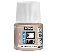 PEBEO - Setacolor Cuero - Pintura acrílica para cuero y polipiel - Personalización de bolsos, zapatos, zapatillas - Resistente a arañazos, dobleces y roces - Acabado mate/satinado - Topo - 45 ml