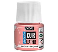 Pebeo - Setacolor Cuero - Pintura acrílica para cuero y polipiel - Personalización de bolsos, zapatos, zapatillas - Resistente a arañazos, dobleces y roces - Acabado mate/satinado - Rosa Sakura -45 ml