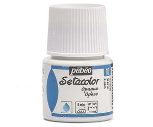Pebeo Setacolor - Pintura acuarela para Tejidos (45 mm), Color Blanco