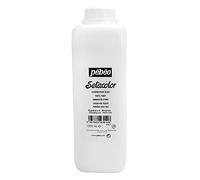 PEBEO Setacolor - Pintura opaca para tela, botella de 1 litro, color blanco