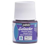Pébéo - Setacolor - Pintura para Tejidos y Telas opacos- Alta Cobertura - Efecto Iridiscente - Frasco 45 ml, Ciruela Iridiscente