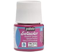 Pébéo - Setacolor - Pintura para Tejidos y Telas opacos- Alta Cobertura - Efecto Iridiscente - Frasco 45 ml, Rojo Oriental Iridiscente
