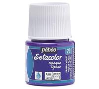 Pébéo - Setacolor - Pintura para Tejidos y Telas opacos- Alta Cobertura - Efecto Mate - Frasco 45 ml, Violeta de Parma, 1 Unidad (Paquete de 1)