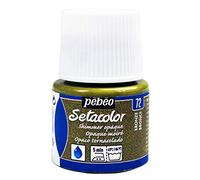 Pébéo Setacolor - Pintura para Tela (Opaca tornasolada, 45 ml) Color latón (Bronce Tornasolado)