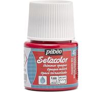 Pébéo 295046 - Tinte Opaco tornasolado Setacolor (1 Bote, 45 ml, Color Rojo pasión)