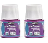 PEBEO Setacolor - Pintura para Telas (45 ml, Opaca tornasolada), Color púrpura (Paquete de 2)
