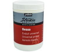 Pebeo Studio Acrylics Auxiliares Blanco Gesso Pintura Base 1 Litro