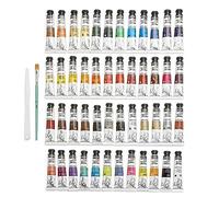 PEBEO - Studio Acrylics - Set 48 Tubos 20 Ml Colores Surtidos + Accesorios - Kit de Pintura Acrílica para Artista y Principiante - Pinceles + Espátula + Lienzo - Colores Luminosos