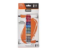 Pebeo, Studio Gouache, Set de pintura gouache para artistas profesionales y pintores aficionados, 12 tubos de 12 ml