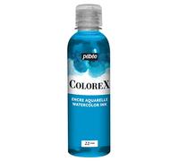 Pebeo - Tinta Colorex 250 ML Cyan - Tinta para acuarela Colorex Pebeo - Tinta Cyan de acabado aterciopelado - Tinta de dibujo multiuso para todos los medios - 250 ML - Cyan