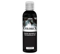 Pebeo - Tinta Colorex 250 ML Negro marfil - Tinta para acuarela Colorex Pebeo - Tinta Negro marfil de acabado aterciopelado - Tinta de dibujo multiuso para todos los medios - 250 ML - Negro marfil