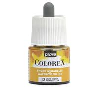 Pebeo - Tinta Colorex 45 ML Amarillo indio - Tinta para acuarela Colorex Pebeo - Tinta Amarillo indio de acabado aterciopelado - Tinta de dibujo multiuso para todos los medios - 45 ML - Amarillo indio