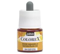 Pebeo - Tinta Colorex 45 ML Amarillo Oscuro - Tinta para acuarela Colorex Pebeo - Tinta amarilla de acabado aterciopelado - Tinta de dibujo multiuso para todos los medios - 45 ML - Amarillo Oscuro