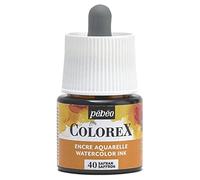PEBEO - Tinta Colorex 45 ML Azafrán - Tinta para acuarela Colorex Pebeo - Tinta Azafrán de acabado aterciopelado - Tinta de dibujo multiuso para todos los medios - 45 ML