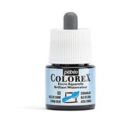 Pébéo - Tinta Colorex 45 ML Azul de China - Colorex Tinta Acuarela Pébéo - Tinta azul aterciopelada - Tinta Dibujo Multiherramienta Todos los Soportes - 45 ML - Azul de China