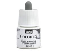 Pebeo - Tinta Colorex 45 ML Blanco - Tinta para acuarela Colorex Pebeo - Tinta Blanco de acabado aterciopelado - Tinta de dibujo multiuso para todos los medios - 45 ML - Blanco