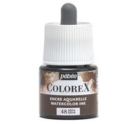 Pebeo - Tinta Colorex 45 ML Sepia - Tinta para acuarela Colorex Pebeo - Tinta Sepia de acabado aterciopelado - Tinta de dibujo multiuso para todos los medios - 45 ML - Sepia