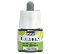 Pebeo - Tinta Colorex 45 ML Verde fluorescente - Tinta para acuarela Colorex - Tinta Verde fluorescente de acabado aterciopelado - Tinta de dibujo multiuso para todos los medios - Verde fluorescente