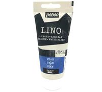 Pébéo Tinta de Linograbado CYAN 80 ml - Tinta Lino al Agua Ultra Pigmentada y Opaca, Impresión sobre linóleo y papel, Limpieza fácil