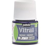 Pebeo Vitrail Vidriera (Cristal, Efecto Pintura para Telas claras (45 ml), Azul Cobalto, Azul Cobalto