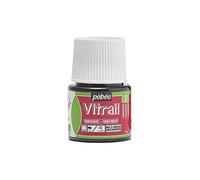 Pebeo Vitrail Vidriera (Cristal, Efecto Pintura para Telas claras (45 ml), Color Rojo, Color Rojo