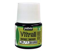 Pebeo Vitrail Vidriera (Cristal, Efecto Pintura para Telas claras (45 ml), Color Verde Manzana, Apple Verde