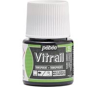 Pebeo Vitrail Vidriera (Cristal, Efecto Pintura para Telas claras (45 ml), Color Verde Oscuro, Verde Oscuro